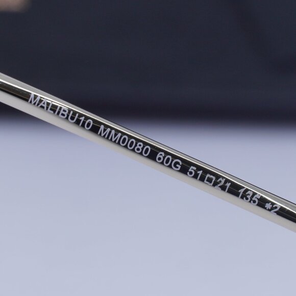 MaxMara MALIBU10 MM0080 60G Oval Sunglasses - Beige/Gold/Brown - Picture 8 of 11